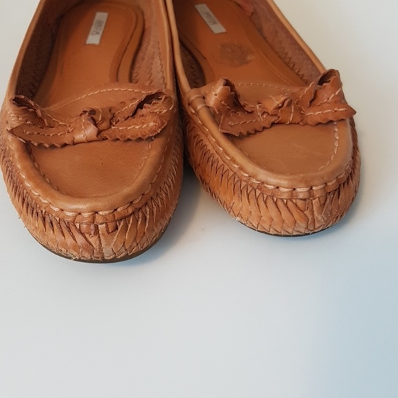 SOLD!! Geox Respira Camel Woven Leather Flats - Picture 6 of 8